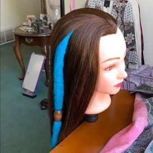 Turquoise clip-in dread